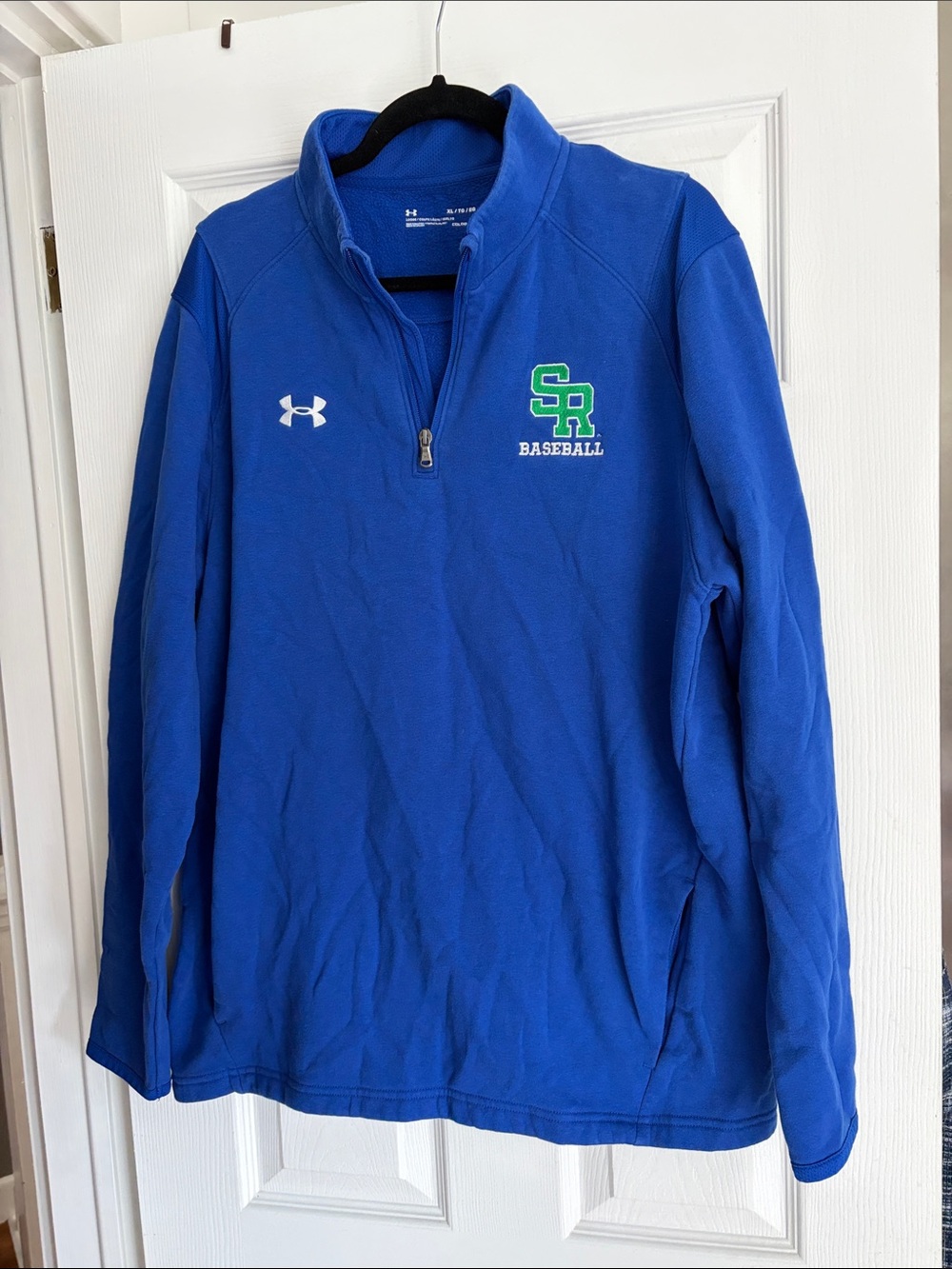 Under Armour Men's Blue Quarter-Zip Pullover with SR Baseball Logo